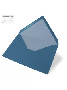   Boríték C6, egyszínű, sötét türkiz, 156x110mm, 90g/m2, 5 db/csomag