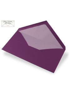   Boríték, egyszínű, purple velvet, 220x110mm, 90g/m2, 5 db/csomag