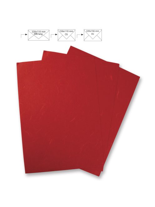 Levélpapír, A4, klasszikus piros, japánselyem, 80g