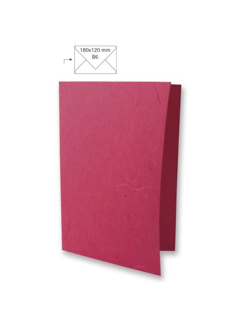 Üdvözlőkártya B6, 232x168 mm, pink, japánselyem, 150g