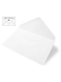 Boríték B6, 180x120 mm, fehér, japánselyem, 80g