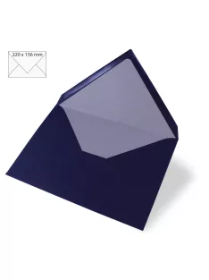   Boríték A5-ös kártyához, 220x156 mm, éjkék, 90g, 5 db/csom.