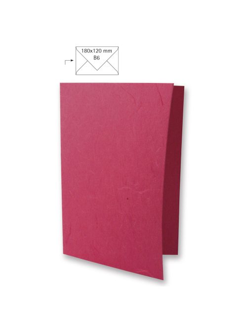Üdvözlőkártya B6, 232x168 mm, pink, japánselyem, 150g, 5 db/csom.