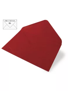   Boríték B6, 180x120 mm, klasszikus piros, japánselyem, 80g, 5 db/csom.