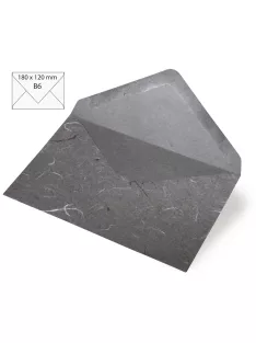   Boríték B6, japánselyem, sötétszürke, 180x120 mm, 80g/m2, 5 db/csom.