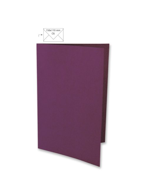 Üdvözlőkártya A6, egyszínű, purple velvet, 220g/m2, hochdupla