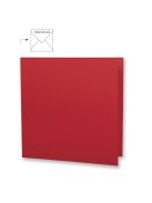 Üdvözlőkártya, négyzet alakú, 135x270 mm, vörös, 220g