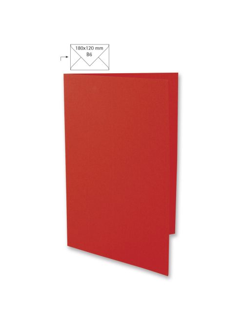 Üdvözlőkártya B6, 232x168 mm, vörös, 220g