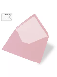 Boríték C6, egyszínű, rózsaszín, 156x110mm, 90g/m2
