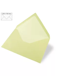 Boríték C6, 156x110 mm, pasztellzöld, 90g