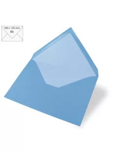 Boríték B6, 180x120 mm, azúrkék, 90g