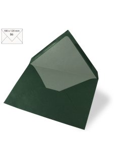 Boríték B6, 180x120 mm, fenyőzöld, 90g