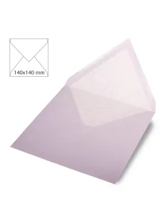   Boríték négyzet alakú, egyszínű, orgona, 140x140mm, 90g/m2