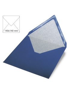 Boríték, négyzet alakú, 140x140 mm, királykék, 90g