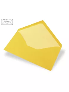 Boríték, 220x110 mm, napsárga, 90g