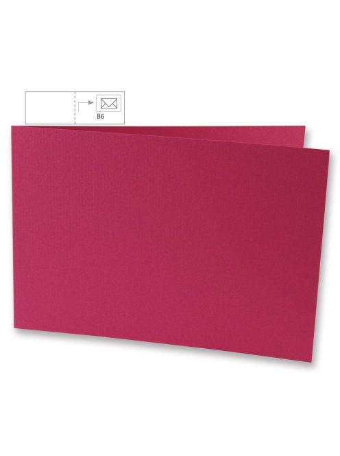 Üdvözlőkártya B6: fekvő, pink, 336x116 mm, 220g