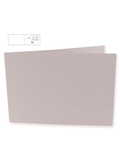 Üdvözlőkártya B6,egyszínű, szürkésbarna, 336x116mm, 220g/m2