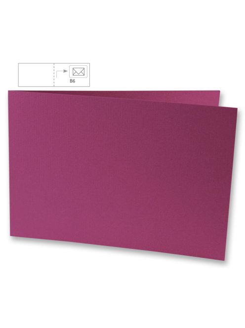Üdvözlőkártya B6,egyszínű, red magma, 336x116mm, 220g/m2, 5 db/csomag