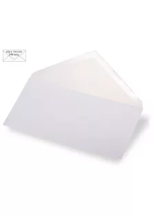 Boríték 220x110 mm, 120g, fehér metallic