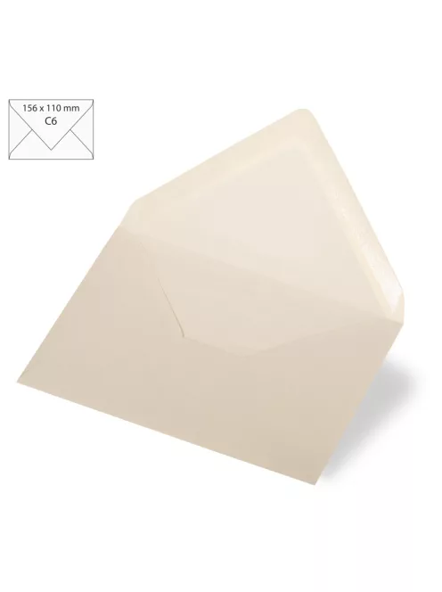 Boríték C6, 156x110 mm, 120g, pezsgő metallic, 5 db