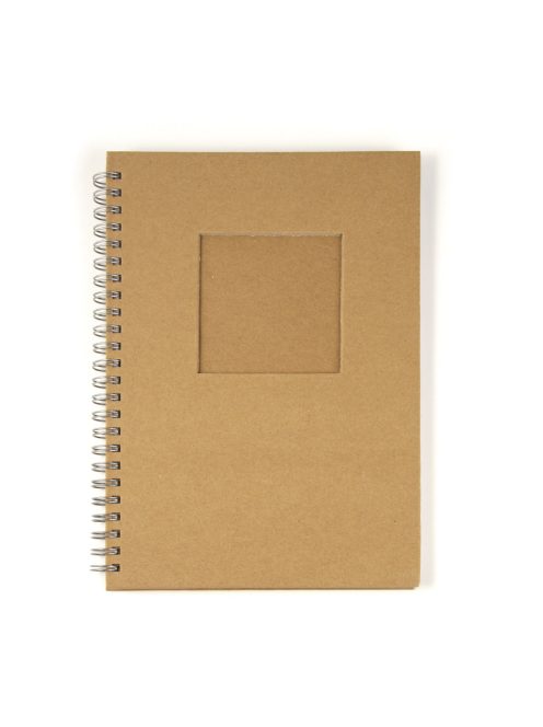 Jegyzetfüzet paszpartus borítóval, négyzet, A6, 60 lap, 70 g/m2