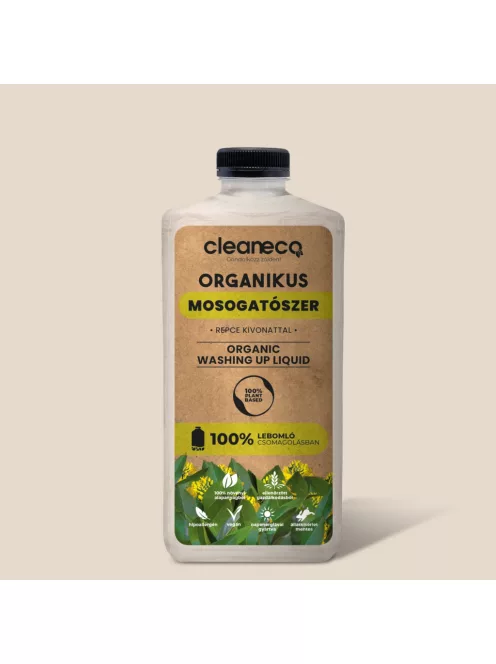 HT.Organikus kézi mosogatószer repce kivonattal komposztálható csomagolásban Cleaneco 1L