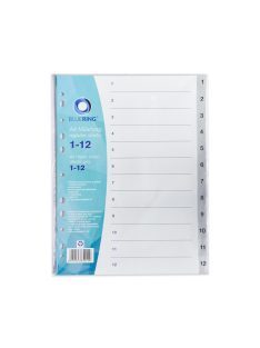 Regiszter műanyag 1-12 Bluering® szürke