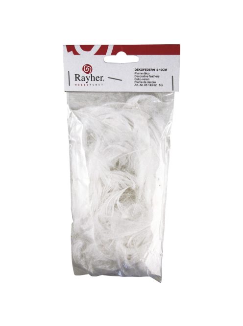 Madártoll, fehér, 5-10 cm, 5 g