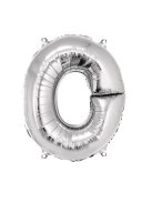 Fóliás luftballon, betű O, ezüst, 40cm, 1 db