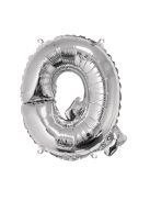 Fóliás luftballon, betű Q, ezüst, 40cm, 1 db