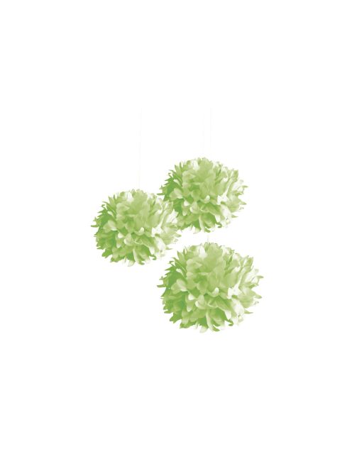 Papírpomponok, 35cm átm.,örökzöld, 3 db