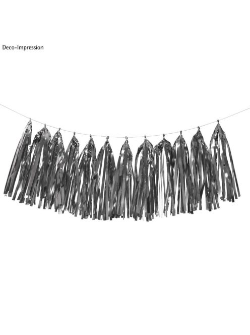 Fóliabojt-girland, arany, 35cm, 4m zsinór,12 bojt