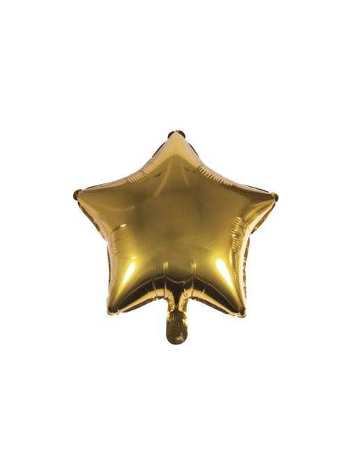 Fóliás luftballon, csillag, arany, 46x49cm, 1 db