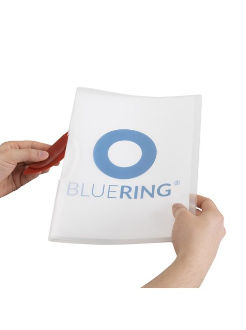 Gyorsfűző klip mappa A4, műanyag 30laphoz műanyag klippes Bluering® piros 