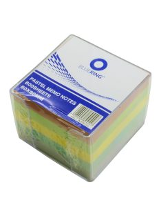  Kockatömb 8x8x6,5cm, ragasztás nélküli, transzparens tartóban színes pasztell 8x8x6,5cm, Bluering®