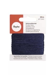 Ékszerzsinór, sötétkék, átm. 1 mm, 20 m