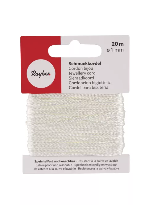 Ékszerzsinór, olíva, átm. 1 mm, 20 m