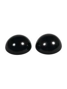   Állatszemek, 10 mm, csom.10 db, műa. félgyöngyök, fekete, ragasztható
