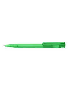   Golyóstoll nyomógombos 0,8mm, műanyag transparens zöld test, Ico Star, írásszín zöld 