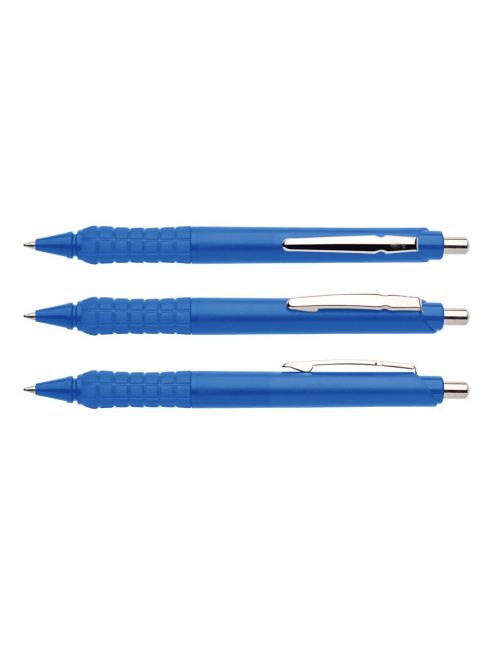 Golyóstoll nyomógombos 0,8mm, műanyag kék test Apollo K, írásszín kék