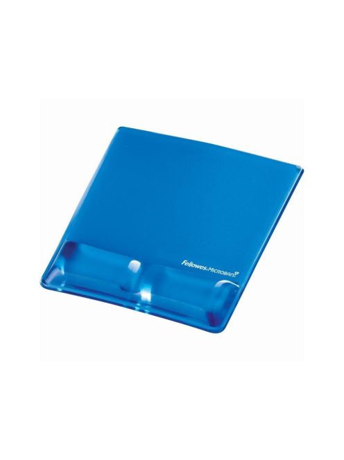 Egérpad csuklótámasszal, Fellowes® Health-V Crystal, kék