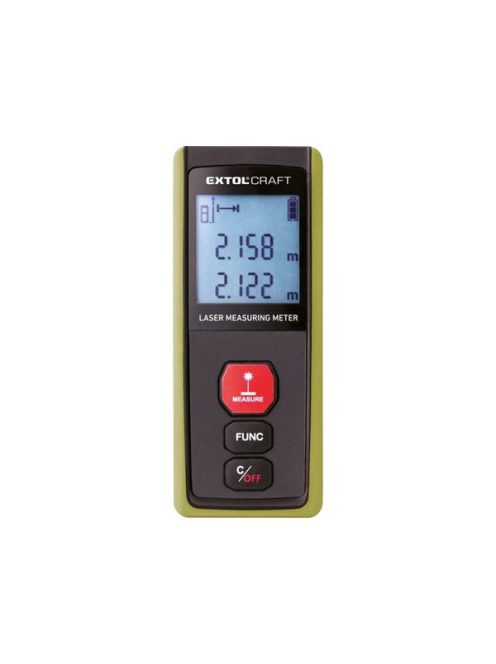 távolságmérő, digitális lézeres; mérési tartomány: 0,05-40m, pontosság: +/-  2 mm,   64 g