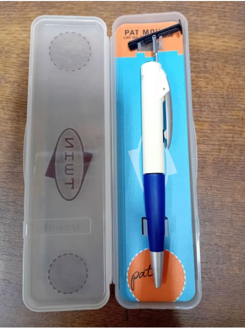 Twing Goldring Bélyegzős toll , műanyag tokban fehér-kék (szilikon nélkül)