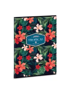   Ars Una Tropical wildblume A/4 extra kapcsos füzet-négyzethálós