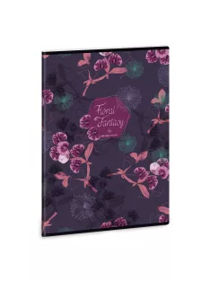   Ars Una Floral Orchidea A/4 extra kapcsos füzet-négyzethálós