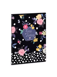   Ars Una Floral Prism A/5 extra kapcsos füzet-négyzethálós
