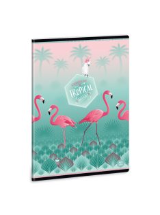   Ars Una Pink Flamingo A/5 extra kapcsos füzet-négyzethálós