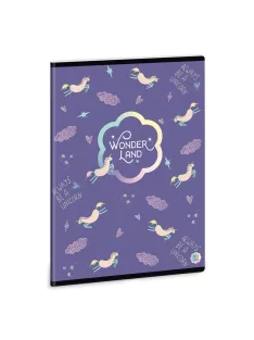 Ars Una Wonderland Unicorn A/5 extra kapcsos füzet-sima