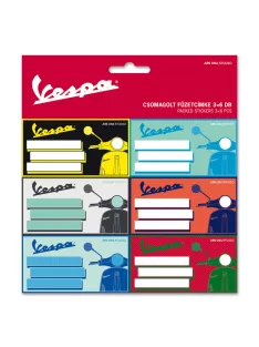 Vespa csomagolt füzetcímke (3x6 db)