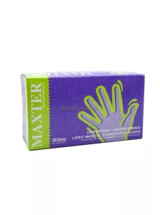 Gumikesztyű latex PÚDERES "M" 100db/doboz